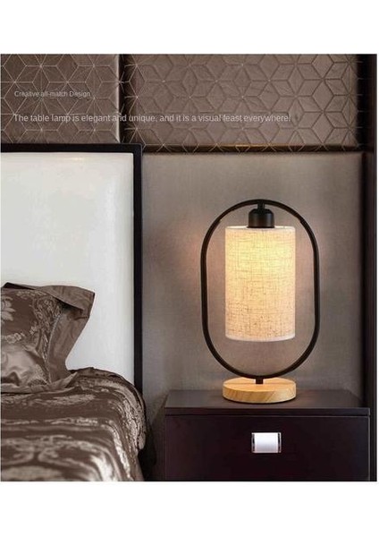 Çin Tarzı Masa Lambası Yatak Odası Başucu Işıkları Vintage Ahşap Kumaş Masası Işık Üç Renkli Ayarlanabilir Dekor Aydınlatma Fikstürü | LED Masa Lambaları (Yurt Dışından) indirimleri