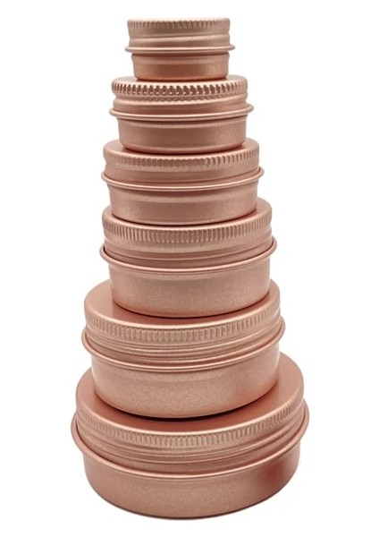 Gül Altın 15G 10 Adet 5G/10G/15G/20/30/50/60 ml Boş Alüminyum Kavanoz Doldurulabilir Kozmetik Şişe Merhem Krem Numune Ambalaj Kabı Vidalı Kapak (Yurt Dışından)