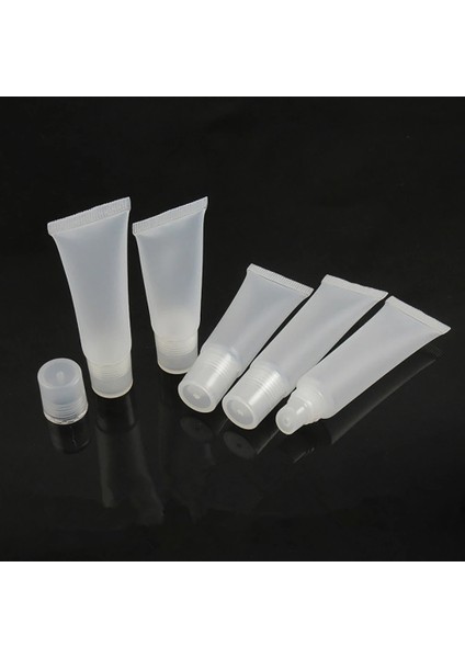 15ML 3 Adet Plastik 3pc/1pc Boş Ruj Tüpü Dudak Balsamı Yumuşak Tüp Makyaj Sıkıştırın Şeffaf Plastik Dudak Parlatıcı Konteyner Doldurulabilir Şişeler 8ml 10ML 15ML (Yurt Dışından)