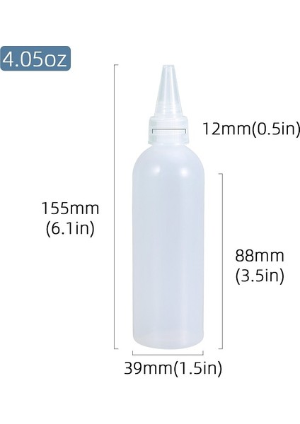 5 Adet 100ML 2/510PC 30/60/100/120ML Sıkılabilir Şişe Sos Için Plastik Fışkırtma Kabı Doldurulabilir Şişe Kapaklı Mutfak Tutkal Kabı (Yurt Dışından)