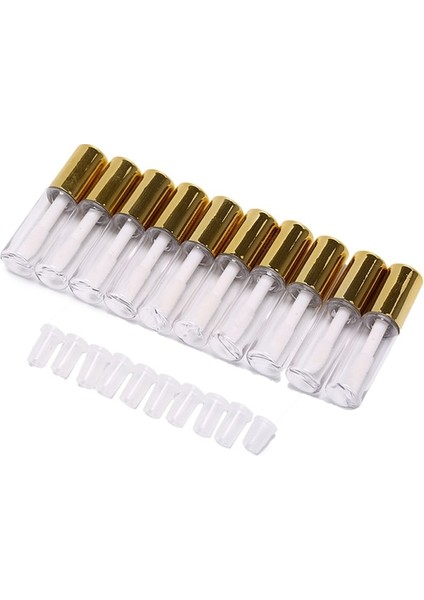 Altın 10 Adet/grup Dıy Dudak Balsam Tüpü Konteyner Kapaklı Boş Ruj Şişesi Lipgloss Tüp Kozmetik Numune Kabı (Yurt Dışından)