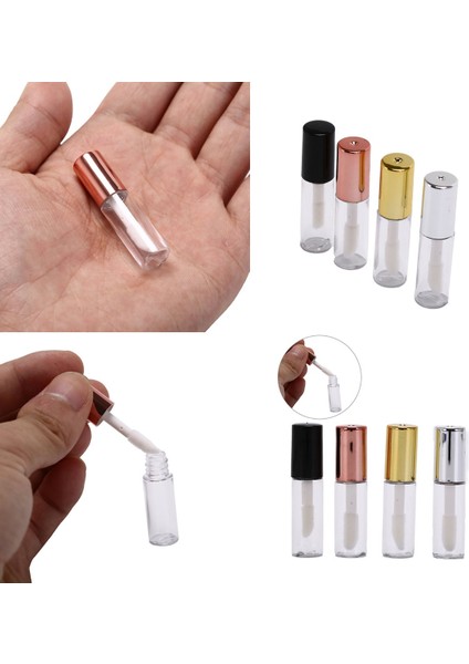 Altın 10 Adet/grup Dıy Dudak Balsam Tüpü Konteyner Kapaklı Boş Ruj Şişesi Lipgloss Tüp Kozmetik Numune Kabı (Yurt Dışından) fiyatları