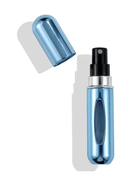 Parlak Mavi 5ml Şeker Renk Mini Seyahat Taşınabilir Alt Dolum Parfüm Şişesi Sıvı Alt Şişeleme Ince Sis Sprey Doldurulabilir Kavanoz Boş Kozmetik (Yurt Dışından)
