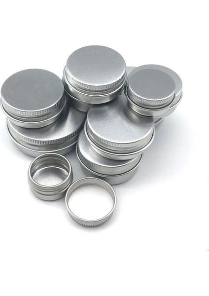 10G Gümüş Metal 10 Adet 5g 10G 15G 20G 30G 50G Boş Gümüş Alüminyum Teneke Kutular Vidalı Üst Yuvarlak Mum Baharat Teneke Kutular Vidalı Kapaklı Konteynerler (Yurt Dışından) modelleri