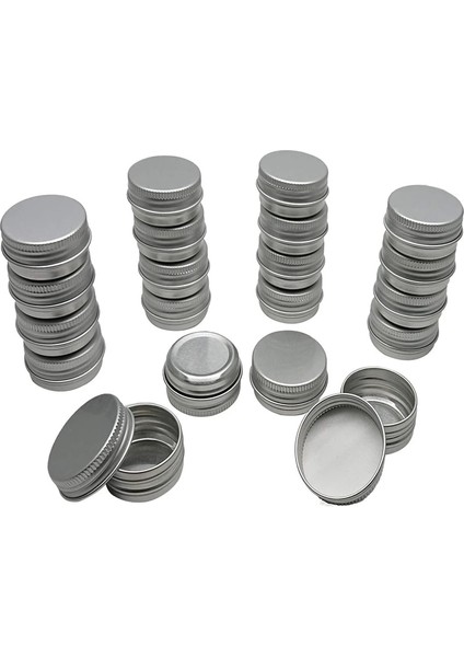 10G Gümüş Metal 10 Adet 5g 10G 15G 20G 30G 50G Boş Gümüş Alüminyum Teneke Kutular Vidalı Üst Yuvarlak Mum Baharat Teneke Kutular Vidalı Kapaklı Konteynerler (Yurt Dışından) indirimleri