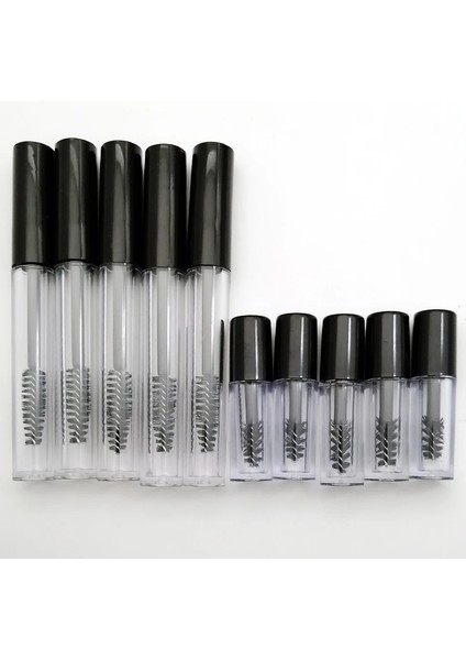 10ML-BK 6pcs Yeni 2/6/8/10PCS 10ML Maskara Tüpleri Boş Kirpik Kremi Doldurulabilir Şişeler Beyaz Kozmetik Numune Kabı Kirpik Fırçaları ile (Yurt Dışından)