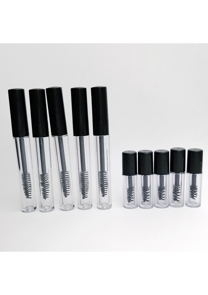 10ML-BK 6pcs Yeni 2/6/8/10PCS 10ML Maskara Tüpleri Boş Kirpik Kremi Doldurulabilir Şişeler Beyaz Kozmetik Numune Kabı Kirpik Fırçaları ile (Yurt Dışından)