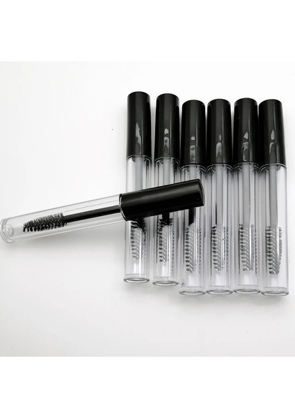 10ML-BK 8pcs Yeni 2/6/8/10PCS 10ML Maskara Tüpleri Boş Kirpik Kremi Doldurulabilir Şişeler Beyaz Kozmetik Numune Kabı Kirpik Fırçaları ile (Yurt Dışından)