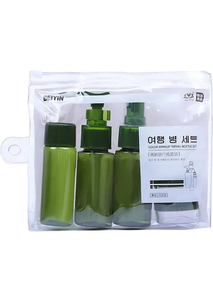 7pcs-Green 6/7/11 Adet Seyahat Kozmetik Alt Şişeleme Pet Sprey Losyon Krem Doldurulabilir Şişe Boş Sıvı Konteyner Taşınabilir Araç (Yurt Dışından) indirimleri