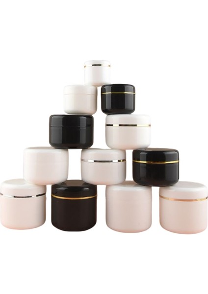 Siyah Şerit Hattı 20G Plastik 10G/20/30/50/100/150/200G/250G Doldurulabilir Şişeler Kozmetik Konteyner Plastik Boş Makyaj Seyahat Yüz Kremi Losyon Kavanoz Pot Sıcak (Yurt Dışından) fiyatları