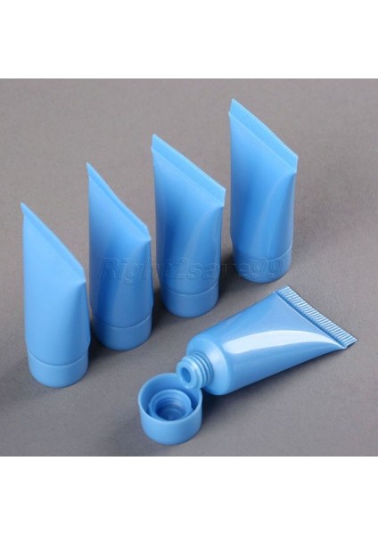 5 ml Mavi Pp 5 Adet Kozmetik Yumuşak Tüp 5 Ml/10 ml Plastik Losyon Kapları Boş Makyaj Sıkma Tüpü Doldurulabilir Şişeler Emülsiyon Krem Ambalaj (Yurt Dışından)
