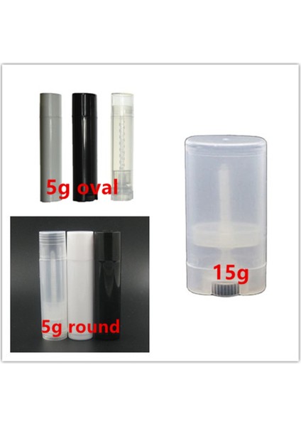 Siyah 5ml Yuvarlak 5g/ml 15G Oval Yuvarlak Boş Ruj Balsam Tüpü Kapları Deodorant Durumda Şişe Kavanoz Dıy (Yurt Dışından) fiyatları