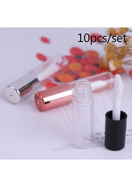 4.3 cm x 1 cm 10 Adet/grup Boş Şeffaf Pe Dudak Parlatıcısı Tüpleri Plastik Dudak Balsamı Tüp Ruj Mini Örnek Kozmetik Konteyner (Yurt Dışından) modelleri