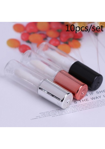 4.3 cm x 1 cm 10 Adet/grup Boş Şeffaf Pe Dudak Parlatıcısı Tüpleri Plastik Dudak Balsamı Tüp Ruj Mini Örnek Kozmetik Konteyner (Yurt Dışından) indirimleri