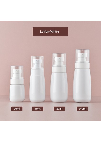 Losyon-Beyaz 30ML 30/60/80/100ML Taşınabilir Sulama Kabı Seyahat Dağıtım Losyon Şişesi Parfüm Sıvı Doldurulabilir Alt Şişeleme Boş Konteyner (Yurt Dışından)