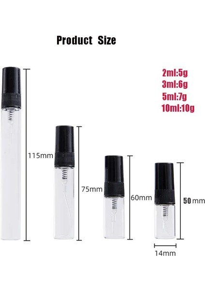 3ml-5pcs 5/10 Adet 2ml 3ml 5ml 10ML Mini Taşınabilir Parfüm Şişesi Sprey Doldurulabilir Kozmetik Numune Cam Şişeleme Boş Konteyner (Yurt Dışından) fırsatları
