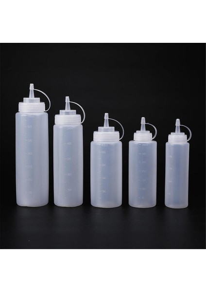 Beyaz 240ML Plastik Plastik Şeffaf Ucu Aplikatör Şişesi Plastik Sıkma Şişesi Çok Amaçlı Doldurulabilir Boş 240/360/450/500/680 Için Uç Kapaklı (Yurt Dışından)