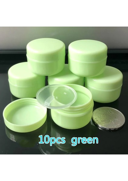Şeffaf 10G Plastik 10 Adet/takım 10G Doldurulabilir Şişeler Plastik Boş Makyaj Kavanoz Pot Seyahat Yüz Kremi Losyon Kozmetik Konteyner 5 Renk Boncuk Depolama (Yurt Dışından) fiyatları