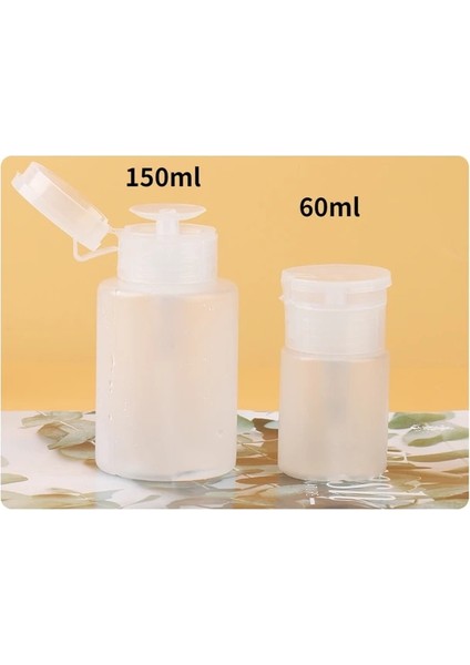 Temizle 150ML 60ML 1 Adet 60/150ML Tırnak Doldurulabilir Şişeler Boş Pompalı Şişe Dağıtıcı Tırnak Sanat Cila Sökücü Temizleyici Makyaj Şişesi Manikür Aracı (Yurt Dışından)