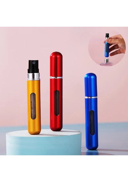 5 ml Pembe 5 ml 8 ml Alt Şarj Parfüm Doldurulabilir Şişe Sıvı Sprey Şişeleme Dağıtıcı Basın Kafası Taşınabilir Seyahat (Yurt Dışından) fiyatları