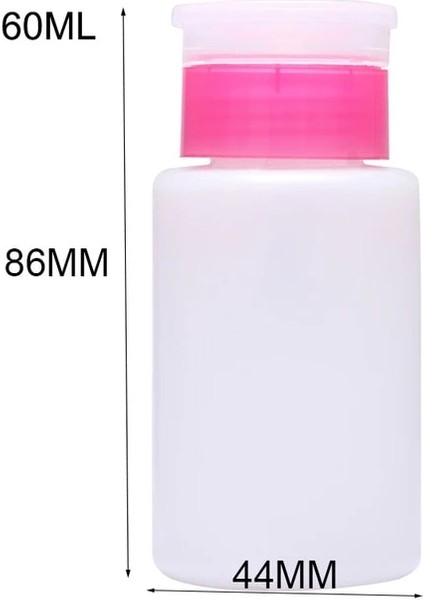 60ML-PEMBE 60/100/150/200ML Tırnak Doldurulabilir Şişeler Boş Basın Pompası Dağıtıcı Tırnak Sanat Cila Sökücü Temizleyici Makyaj Şişesi Manikür Aracı (Yurt Dışından)