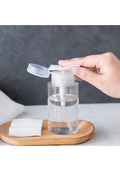 60ML-PEMBE 60/100/150/200ML Tırnak Doldurulabilir Şişeler Boş Basın Pompası Dağıtıcı Tırnak Sanat Cila Sökücü Temizleyici Makyaj Şişesi Manikür Aracı (Yurt Dışından) fiyatları