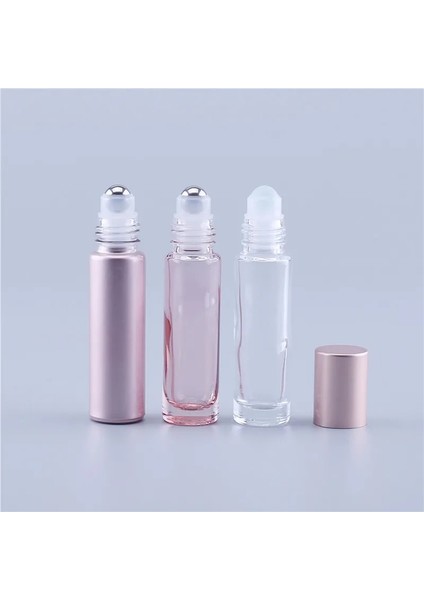 E 10 Adet 10 ml Pembe Renk Kalın Cam Rulo Esansiyel Yağı Boş Parfüm Şişesi Rulo Topu Şişe Seyahat Için (Yurt Dışından)