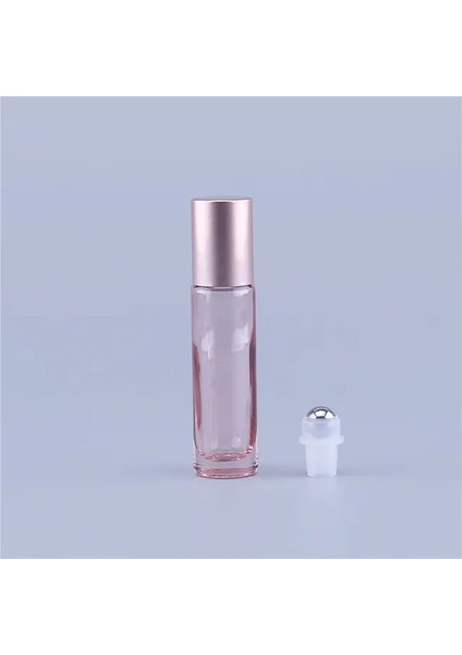 C-10ML Cam 2 Adet 10ML Pembe Renk Kalın Cam Rulo Uçucu Yağ Boş Parfüm Şişesi Silindir Top Şişe Seyahat Için (Yurt Dışından)