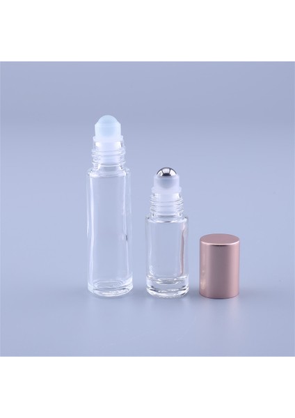 C-10ML Cam 2 Adet 10ML Pembe Renk Kalın Cam Rulo Uçucu Yağ Boş Parfüm Şişesi Silindir Top Şişe Seyahat Için (Yurt Dışından)