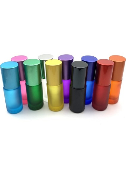 Siyah 1 Adet 5 ml Şişe 1/5/10 Adet Taşınabilir Seyahat Uçucu Yağ Parfüm Şişeleri Rulo Doldurulabilir Buzlu Renkli Rulo Topu 5 ml Kalın Cam Flakon (Yurt Dışından) modelleri