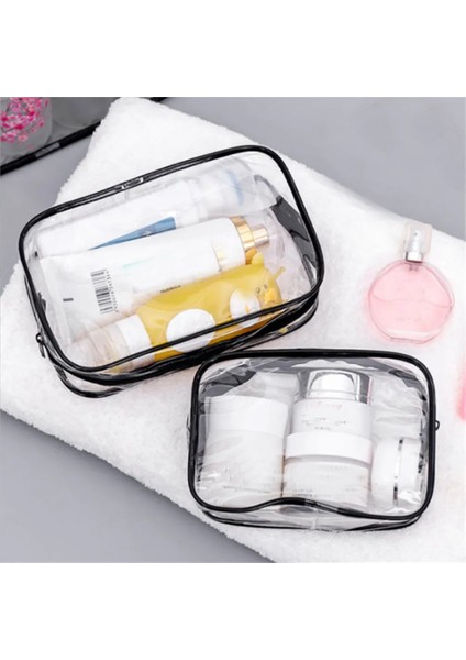 3 Adet Gül Kırmızı 3 Adet Şeffaf Kozmetik Çantası Pvc Kadın Fermuarlı Şeffaf Makyaj Güzellik Çantası Seyahat Makyaj Organizatör Depolama Banyo Tuvalet Yıkama Torbaları (Yurt Dışından) fiyatları