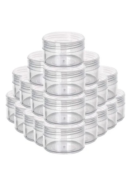 Şeffaf Kapak 2g 20 Adet 2g 3g 5g 10g 15g 20g 30g Plastik Kozmetik Boş Kavanoz (Yurt Dışından)