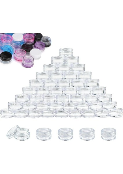 Beyaz Kapak 10 Adet x 3 ml Plastik 10 Adet Küçük Plastik Kozmetik Boş Kavanoz 2g 3g 5g 10g 15g 20g (Yurt Dışından) fiyatları