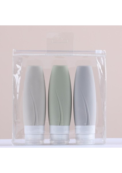3 Adet 60ML 60/90ML Taşınabilir Silikon Seyahat Şişesi Sıvı Kabı Boş Doldurulabilir Ambalaj Losyon Noktaları Şampuan Kabı Krem Gezisi (Yurt Dışından)