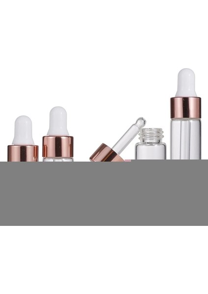 30 Adet 1ml 10/50/100 Adet Mini Damlalık Şişeler Cam Boş Uçucu Yağ Aromaterapi Şişeleri 1ml 2ml 3ml 5ml Gül Altın Kapaklı Pipet Şişeleri (Yurt Dışından)