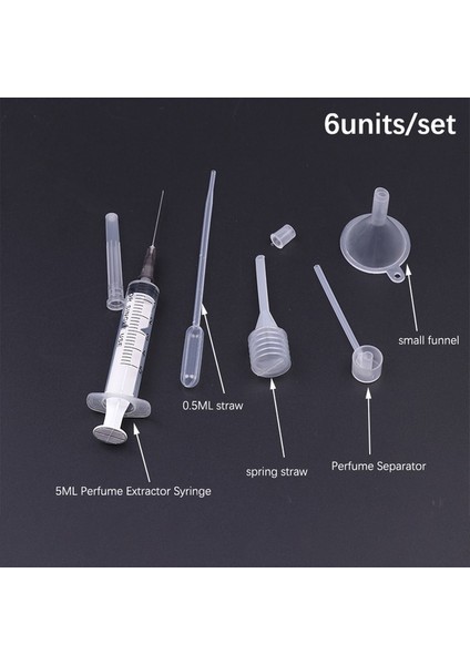 6 Adet 4/6 Adet/takım Parfüm Dolum Alet Takımı Plastik Difüzör Şırınga Saman Damlalıklı Huni Sprey Dağıtım Gerekli Kozmetik Araçları (Yurt Dışından)