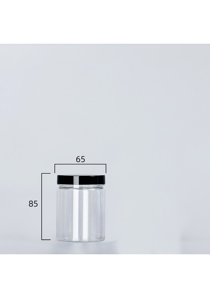 BLACK-230 ml 1 Pc Plastik Ambalaj Şişesi Pet Şeffaf Boş Mühür Şişeleri Dairesel Kova Depolama Bisküvi Kavanoz Gıda Sınıfı Mühür Tankı Konteyner (Yurt Dışından)