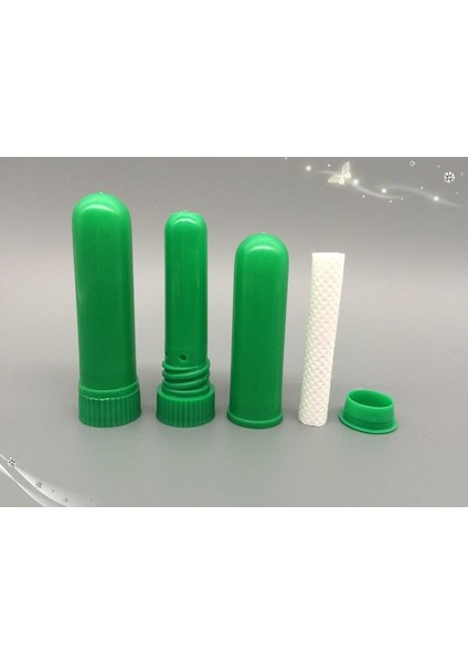Yeşil 50 Takım 10-300 Takım Renkli Plastik Burun Solunum Cihazları Uçucu Yağ Için Yüksek Kaliteli Yedek Pamuk Fitilleri ile Parfüm Için Dolum Çubukları (Yurt Dışından)