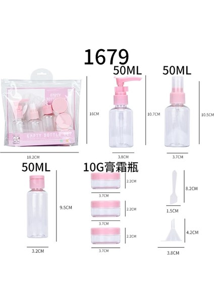 1678-MAVI Taşınabilir Seyahat Doldurulabilir Boş Şişe Seti Özü Şampuan Duş Jeli Kabı Sprey Losyon Şişeleme (Yurt Dışından) indirimleri