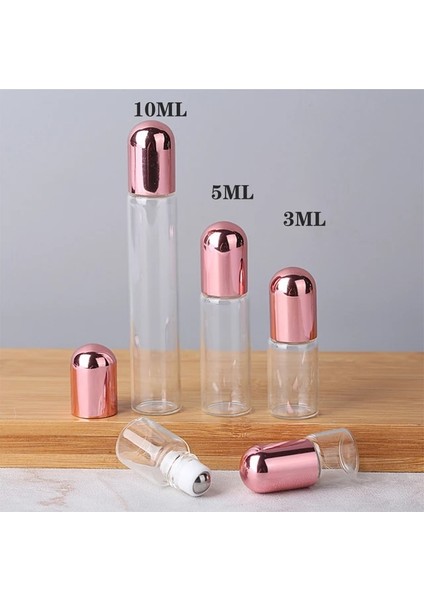 Şeffaf 5ml Bambu Rulo Şişe 3/5/10ML Ahşap Rulo Şişe Esansiyel Yağı Dudak Parlatıcısı Doldurulabilir Tüp Boş Ahşap/cam Şişe Parfüm 1pc (Yurt Dışından)