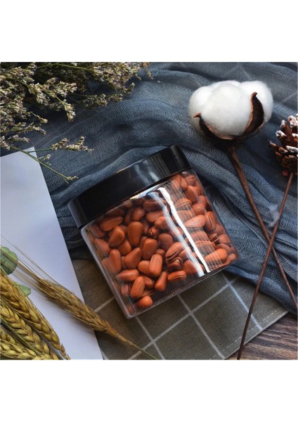 BLACK-230 ml 1 Pc Plastik Ambalaj Şişesi Pet Şeffaf Boş Mühür Şişeleri Dairesel Kova Depolama Bisküvi Kavanoz Gıda Sınıfı Mühür Tankı Konteyner (Yurt Dışından) modelleri