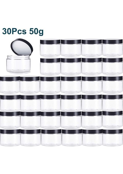 30 Adet/paket 50G Plastik Kozmetik Kavanoz Makyaj Kutusu Seyahat Yüz Kremi Şişe Konteyner Boş Makyaj Kavanoz Pot Doldurulabilir Şişeler (Yurt Dışından) fiyatları