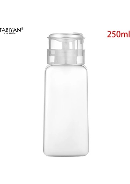 Kare 250 ml 60 ml / 150 ml Tırnak Şişesi Boş Basın Pompalı Dağıtıcı Plastik Cila Sökücü Temizleyici Taşınabilir Makyaj Manikür Aracı 500 Adet Mendil (Yurt Dışından)