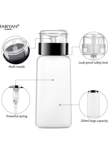 Kare 250 ml 60 ml / 150 ml Tırnak Şişesi Boş Basın Pompalı Dağıtıcı Plastik Cila Sökücü Temizleyici Taşınabilir Makyaj Manikür Aracı 500 Adet Mendil (Yurt Dışından) indirimleri