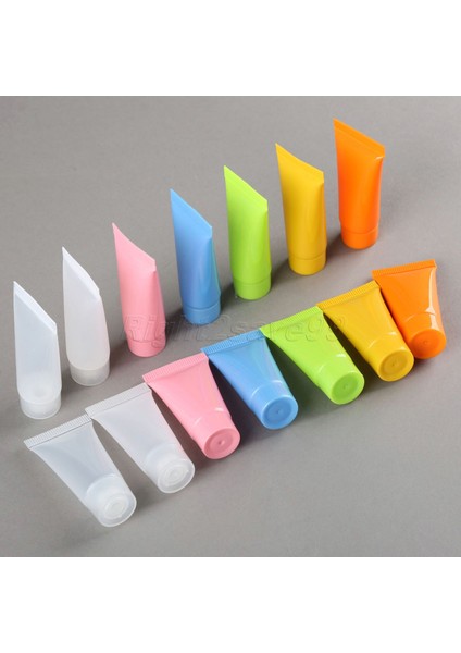10ML Sırlı Pp 5 Adet Kozmetik Yumuşak Tüp 5ML/10ML Plastik Losyon Kapları Boş Makyaj Sıkma Tüpü Doldurulabilir Şişeler Emülsiyon Krem Ambalajı (Yurt Dışından)