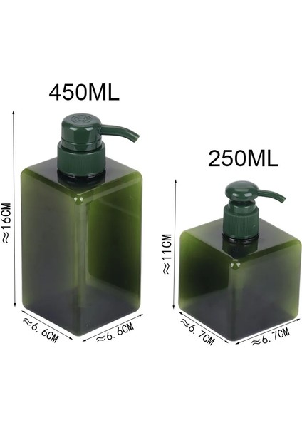 Koyu GREEN450ML 250/450ML Banyo Için Sabunluk Büyük Kapasiteli Şampuan Duş Jeli Şişeleri Doldurulabilir Losyon Kozmetik Konteyner (Yurt Dışından) modelleri
