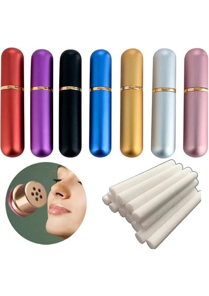 No.6 1pc 5ml Renkli Alüminyum Nazal Solunum Cihazı, Yüksek Kaliteli Beyaz Pamuk Fitilleri ile Aromaterapi Metal Inhaler Uçucu Yağlar Için (Yurt Dışından) fiyatları