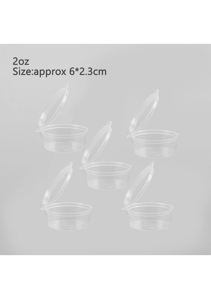 10 Adet x 2 Oz 10 Adet 5g Makyaj Kavanozları Mini Numune Şişesi Sızdırmazlık Pot Yüz Kremi Konteyner Plastik Şeffaf Kılıf Salata Sosu Taşınabilir Kutu (Yurt Dışından)