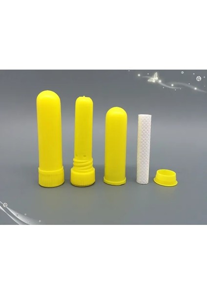 Sarı 10 Takım 10-300 Takım Renkli Plastik Burun Solunum Cihazları Uçucu Yağ Için Yüksek Kaliteli Yedek Pamuk Fitilleri ile Parfüm Için Dolum Çubukları (Yurt Dışından)