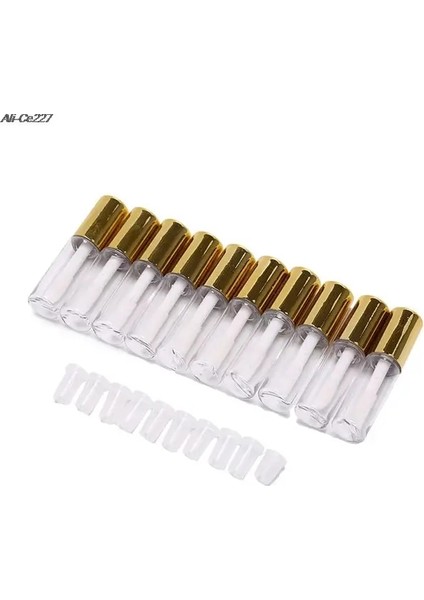 Koyu Haki 1.2ml 1.2ml 10 Adet Gül Altın Boş Dudak Parlatıcı Tüp, Dıy Plastik Zarif Sıvı Ruj Kabı, Yuvarlak Mini Lipgloss Numune Şişesi Siyah (Yurt Dışından)